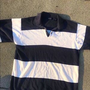 Izod Navy Blue/ White Long Sleeve
